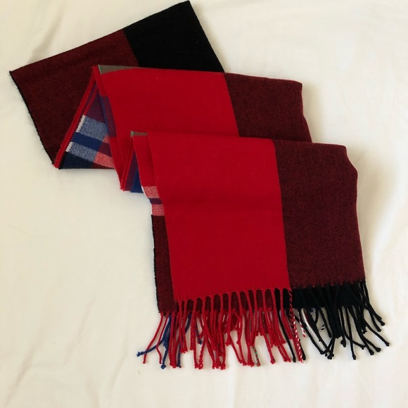J. Crew Red and Blue Plaid Scarf - Picture 2 of 6